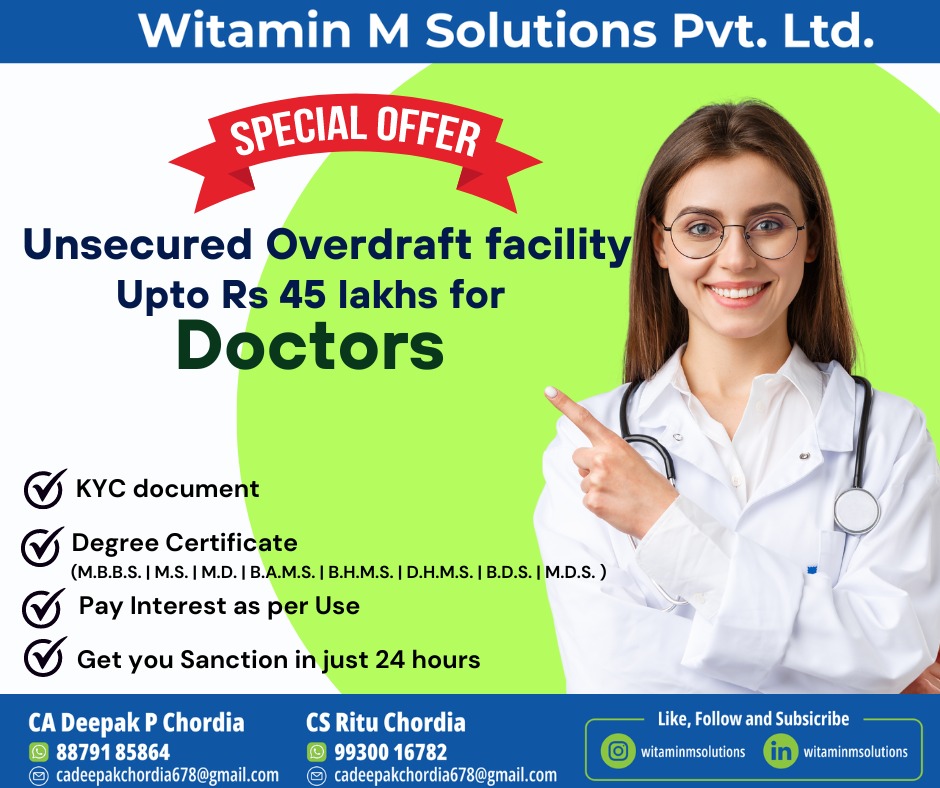 Special facility for Doctors